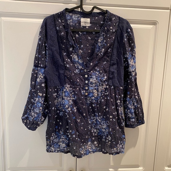 H&M Floral Tunic Blouse Size 12US - Picture 1 of 3